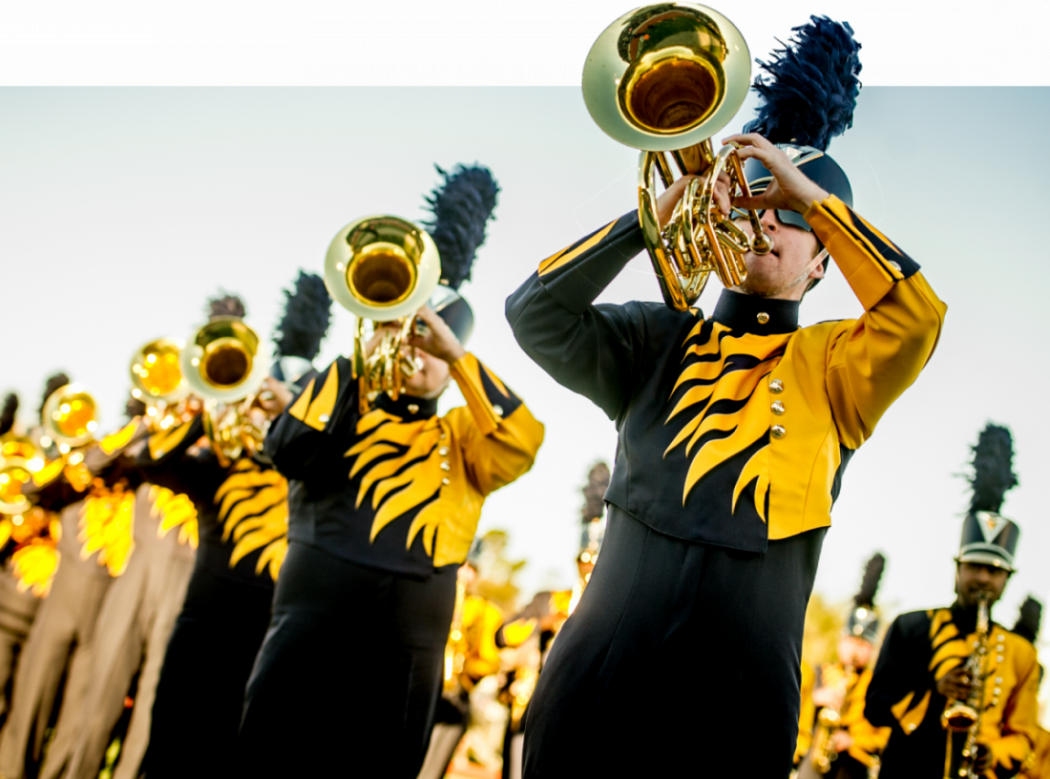 The band performing.